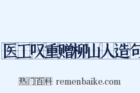 医工叹重赠柳山人造句是什么意思的图片